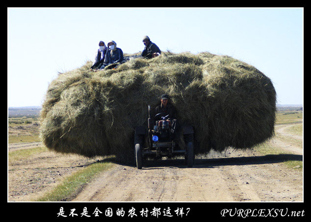内蒙古赤峰达里诺尔湖 拖拉机