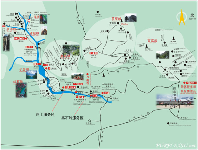 河南焦作云台山景区旅游地图图片