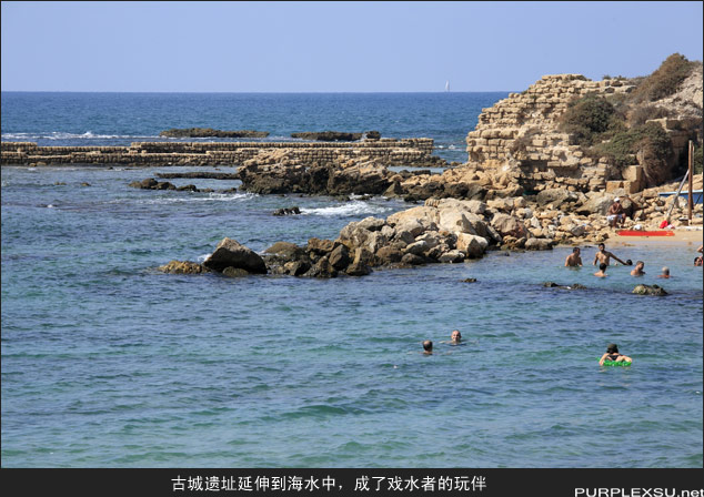 Caesarea的海滩